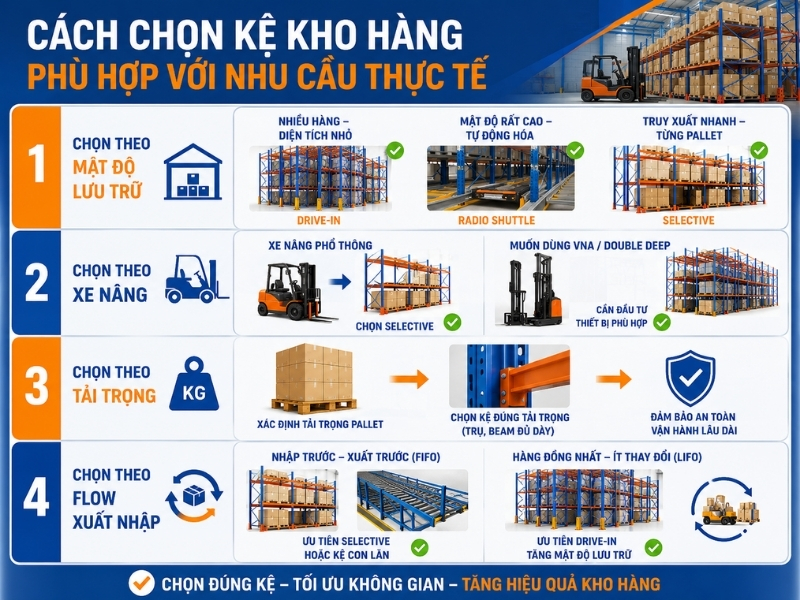 Cách chọn kệ phù hộp với nhu cầu thực tế