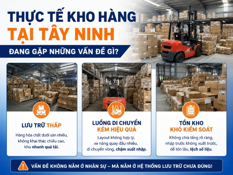 Thực tế kệ kho hàng tại Tây Ninh đang gặp những vấn đề gì?