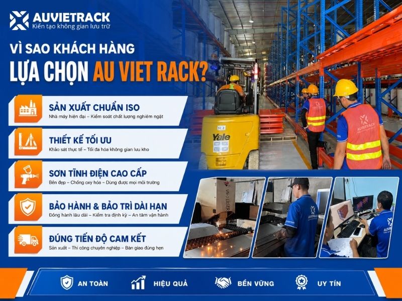 Vì sao khách hàng lựa chọn Kệ Kho Hàng Au Viet Rack