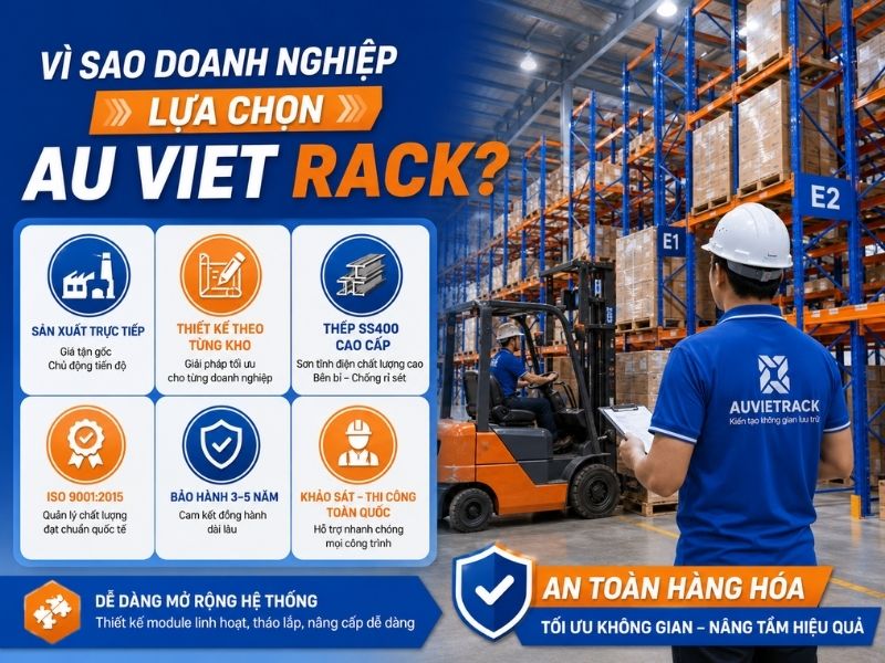 Vì sao doanh nghiệp tại Thái Bình lựa chọn Au Viet Rack?