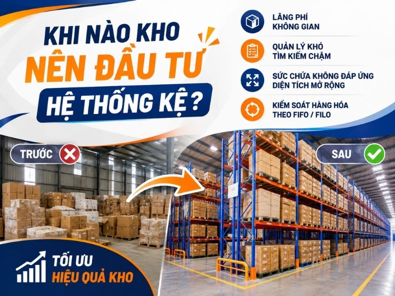 Khi nào kho nên đầu tư hệ thống kệ?