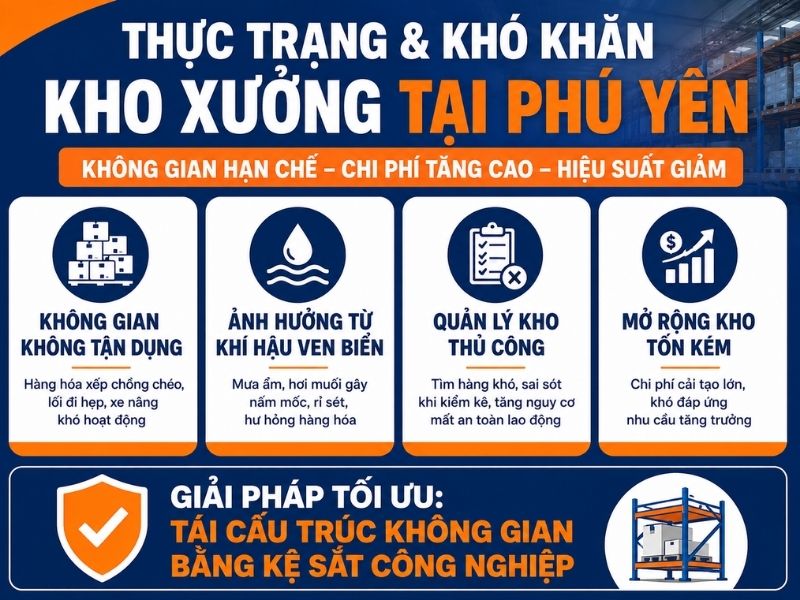 Kệ kho hàng tại Phú Yên