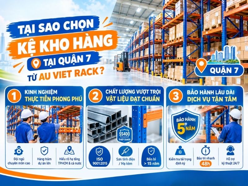 Tại sao chọn kệ kho hàng tại Quận 7 từ Kệ Kho Hàng Au Viet Rack?