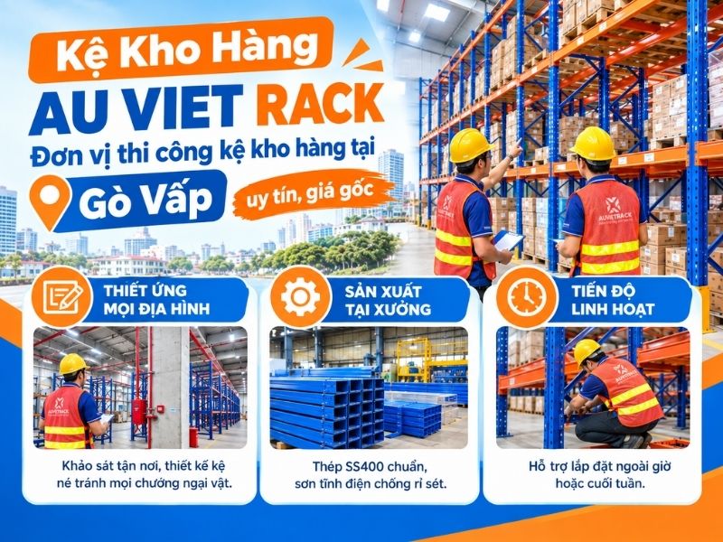 Đơn vị thi công kệ kho hàng tại Gò Vấp uy tín, giá gốc